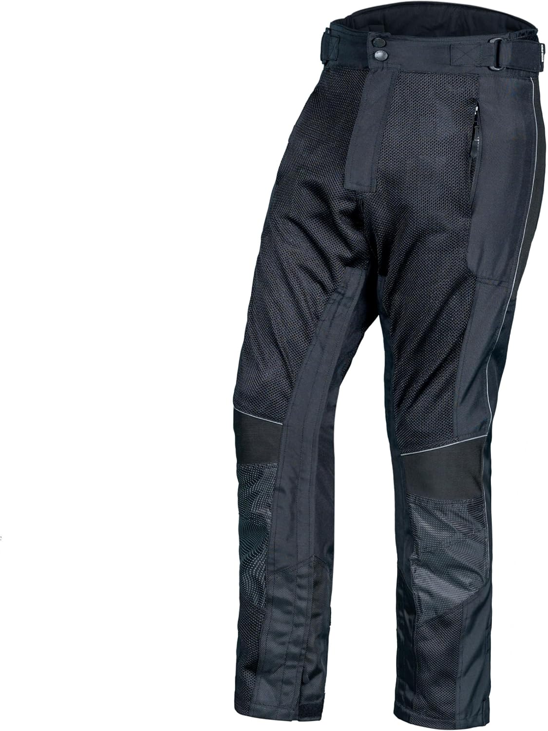 Mens Motorcycle Mesh Pants with Full Leg Zipper for Riding