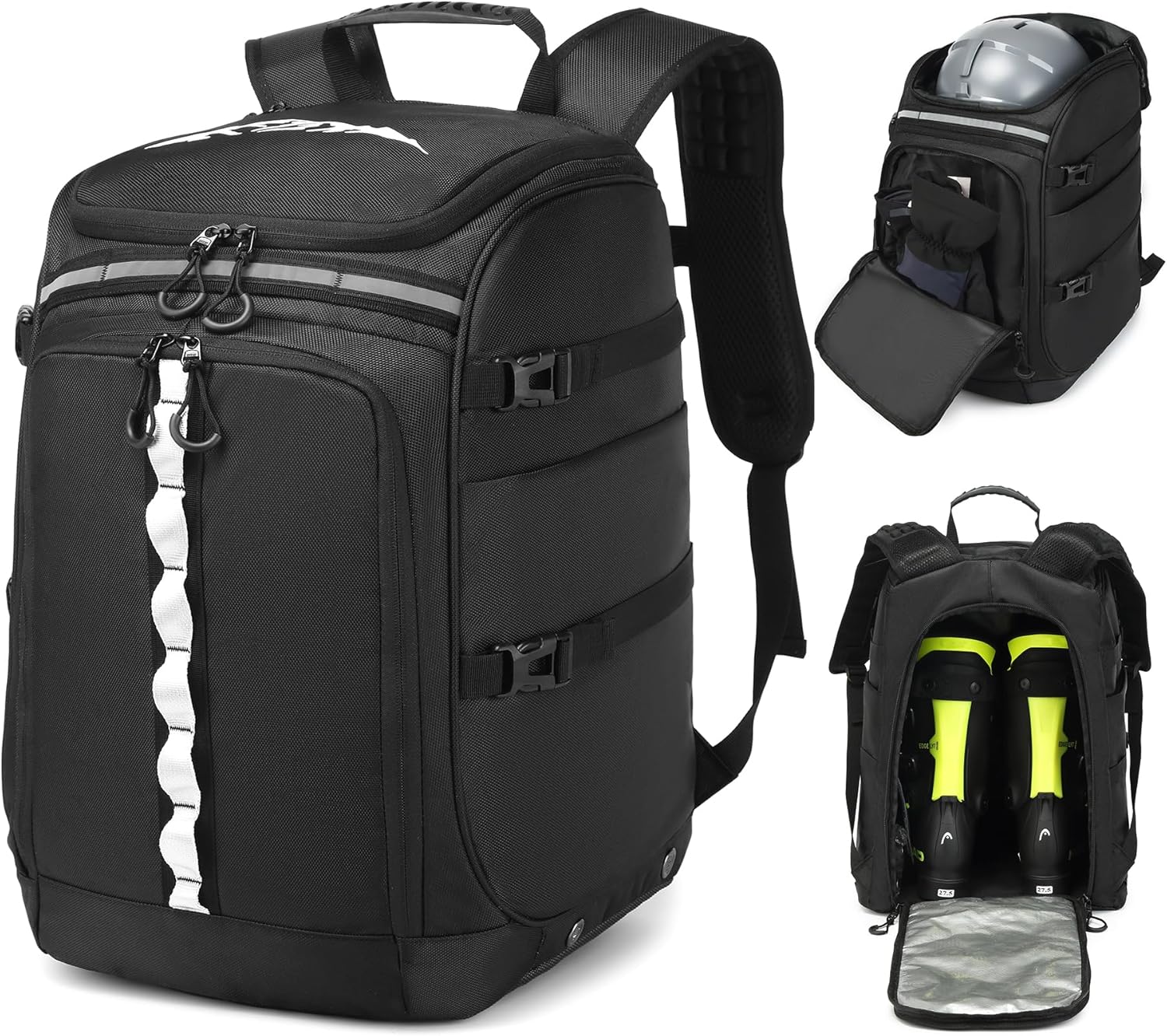 Durable 65L Ski Boot Backpack - Waterproof & Stylish