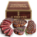 Grumpy Butcher Large Ribeye Steaks 4 Pack (14 oz ea) - Prime Ribeye