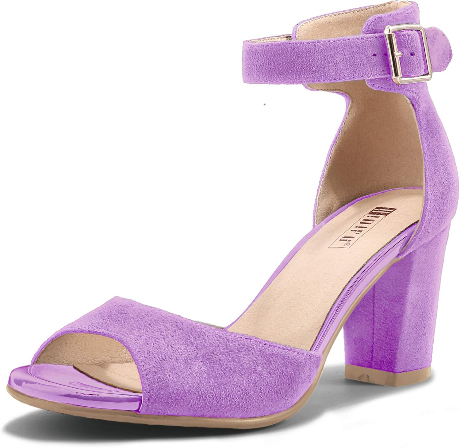 IDIFU Women's Candie-MI Peep Toe Low Block Heels Sandals