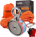 ULIBERMAGNET 700LB Double Sided Fishing Magnet Kit - Heavy Duty