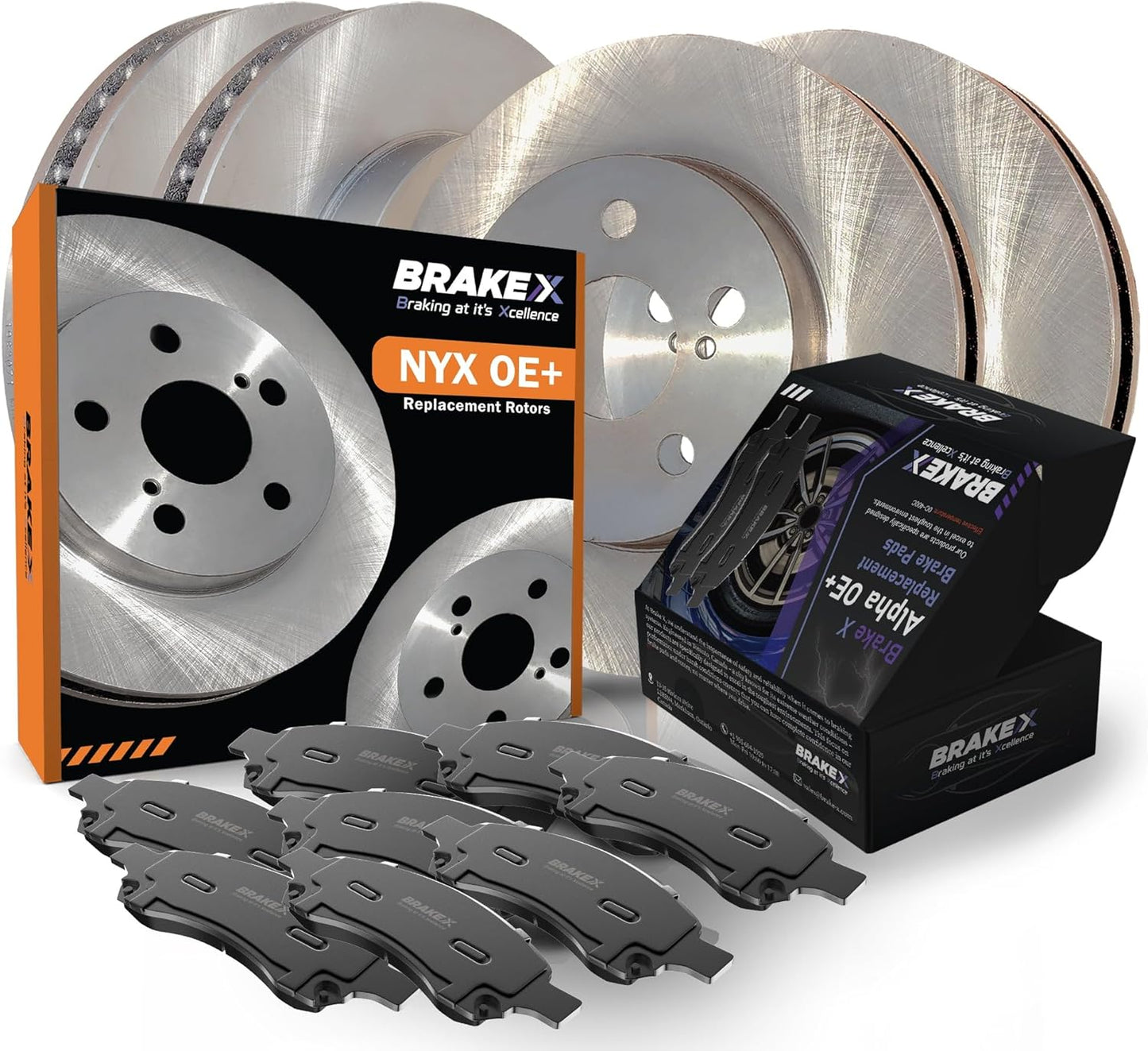 Brake X Front and Rear Brake Pads and Rotors Kit for GMC Yukon