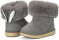 Girls Winter Boots Toddler Fur Lined Ankle Snow Booties - Warm
