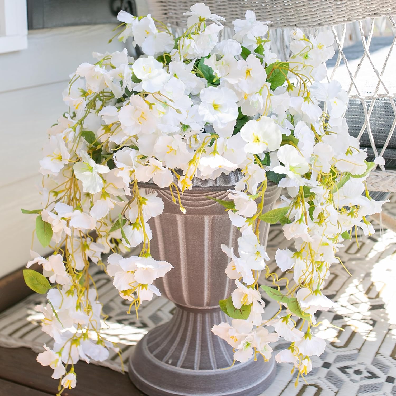 Artificial Hibiscus Hanging Flowers for Outdoor Decoration