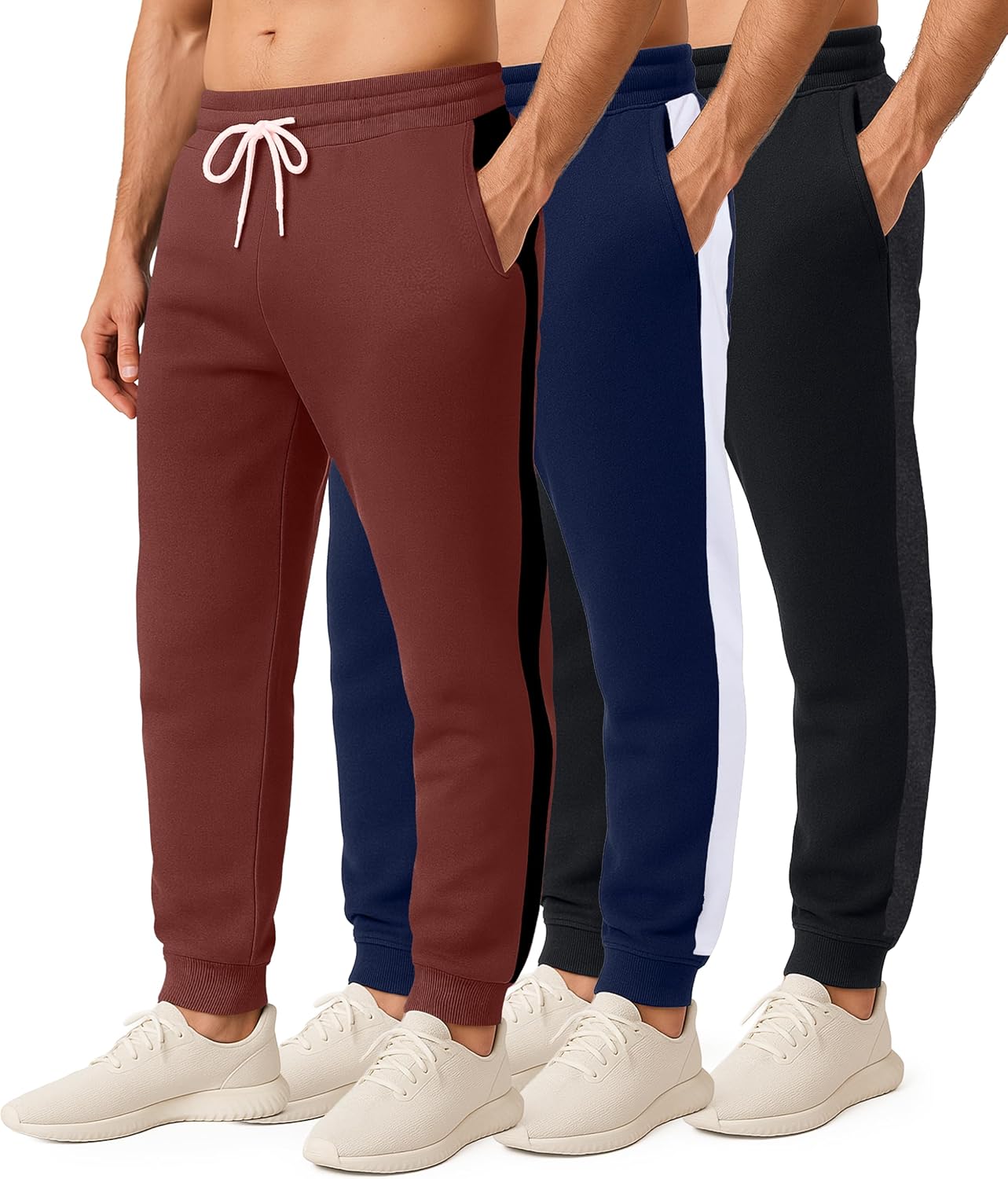 Real Essentials Men's Jogger Sweatpants: Comfort & Style Trio