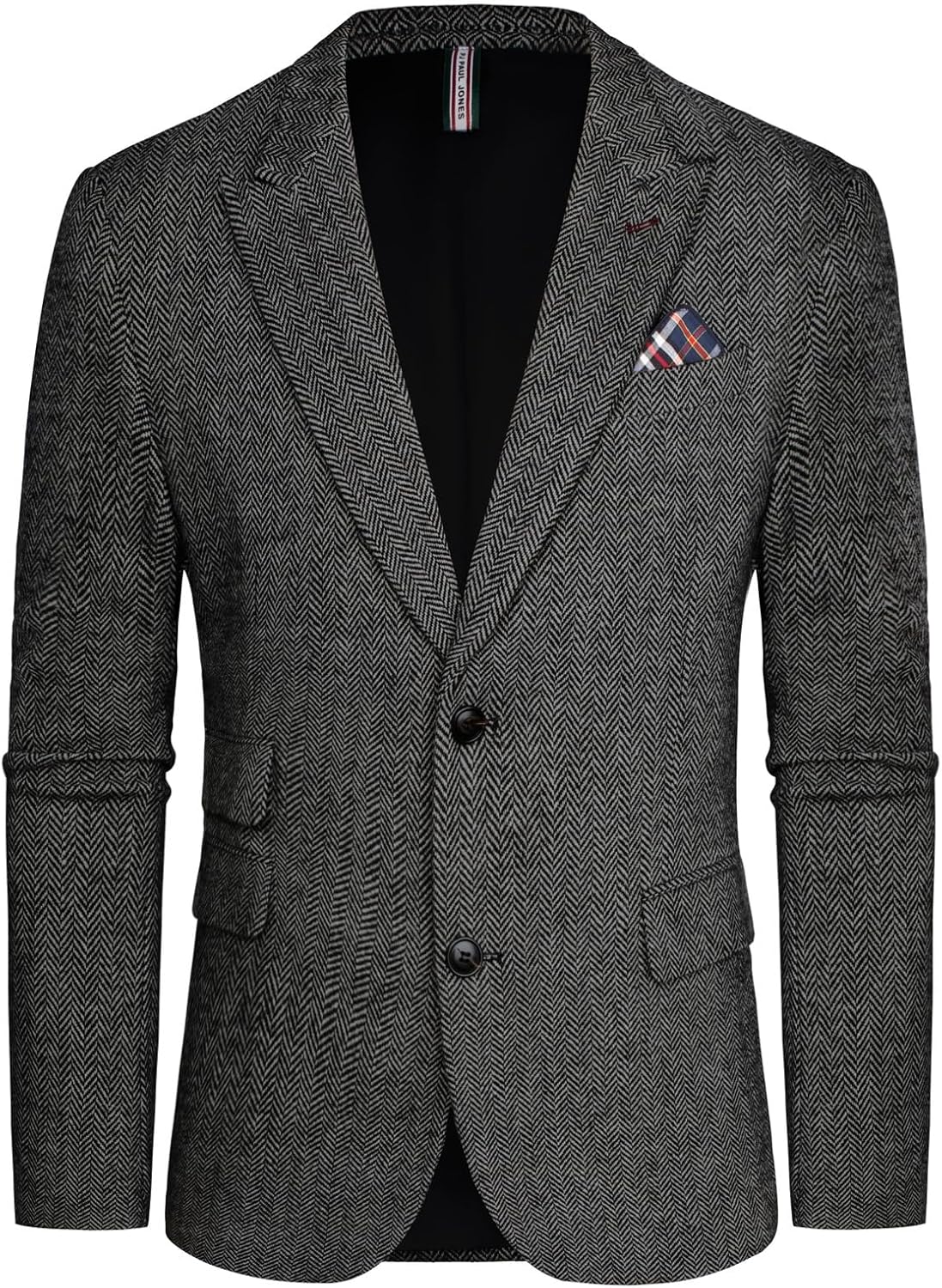 Men's Tweed Blazer Wool Herringbone Sport Coat Vintage Style