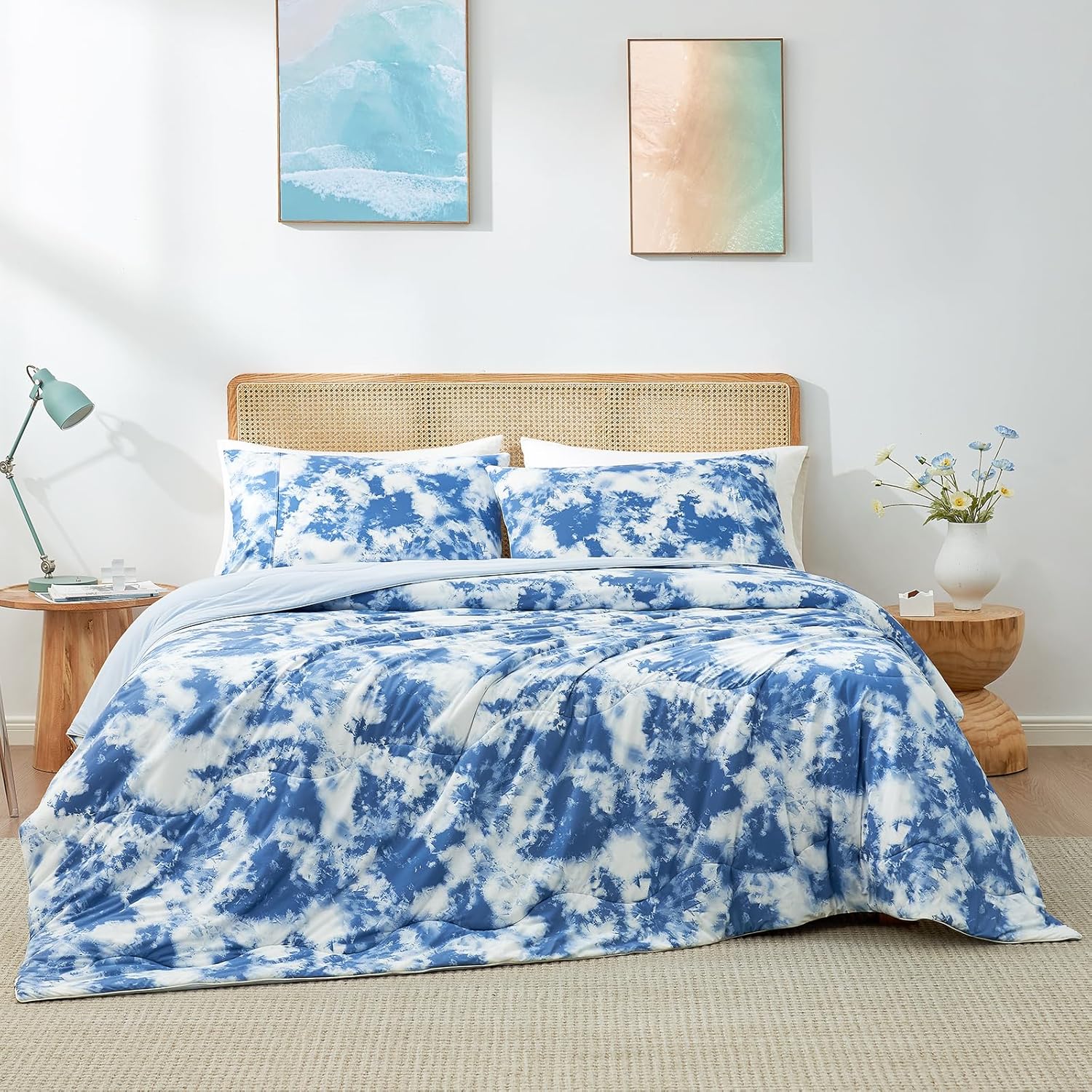 Cozy Bliss Cooling Comforter Set King Size for Hot Sleepers