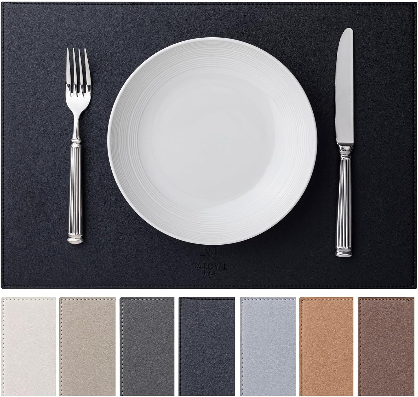 Faux Leather Placemats Set of 8 for Elegant Dining Experience