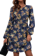 Women's Fall Sweater Dress Crew Neck A-Line - Cozy Casual Fit