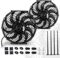 12 Inch Black Universal Electric Radiator Slim Fan 12V 80W - High Flow