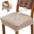 Waterproof Seat Covers for Dining Chairs - Khaki, 6 Pcs