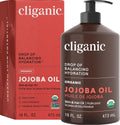 Cliganic Organic Jojoba Oil 16 oz - Pure Cold Pressed Carrier Oil