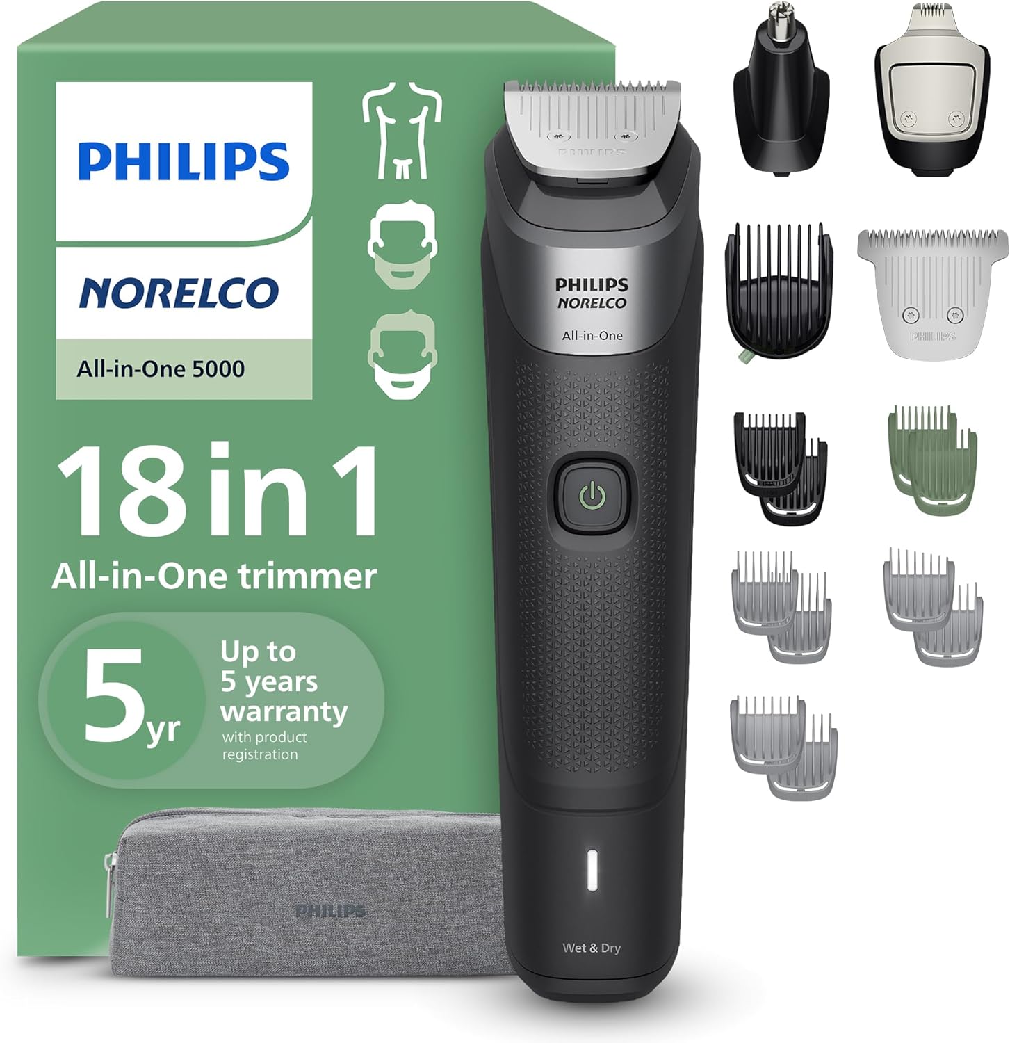 Philips Norelco All-in-One Trimmer 5000 Series for Precision