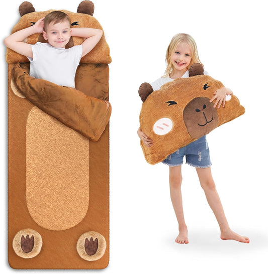 Plush Capybara Sleepover Set by iPlay, iLearn