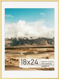 18x24 Gold Frame matted to 16x20 - Aluminum Picture Frame