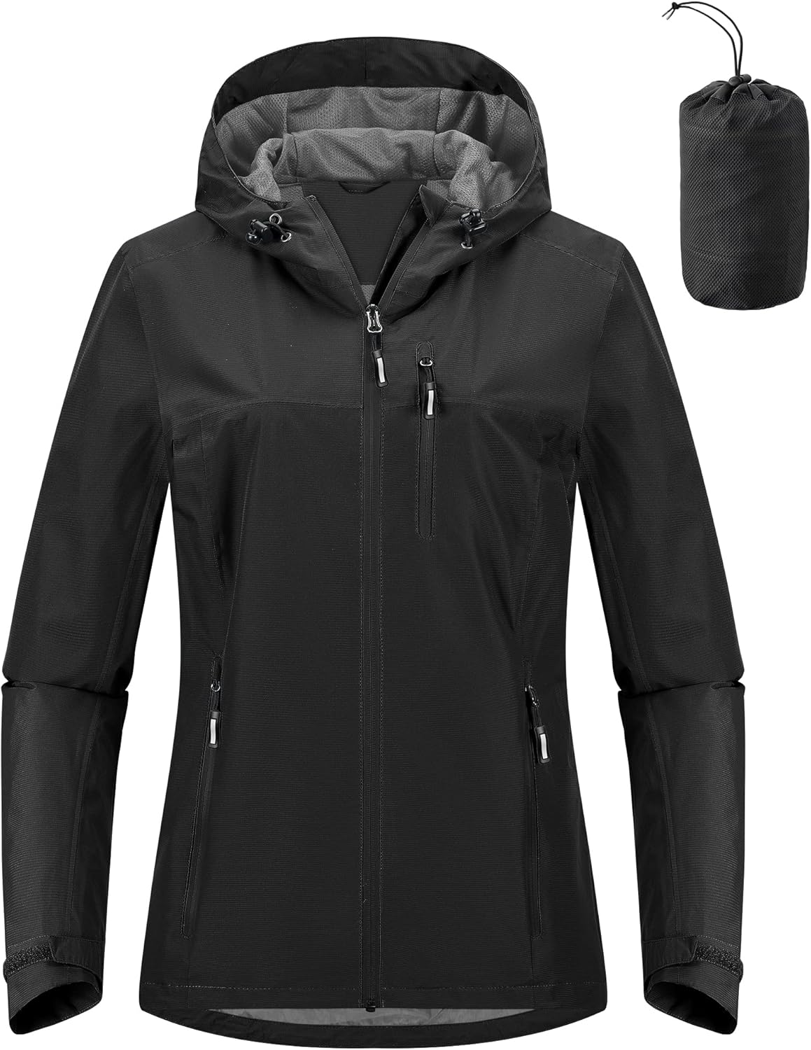Packable Rain Jacket for Women - Lightweight Waterproof Cycling Gear
