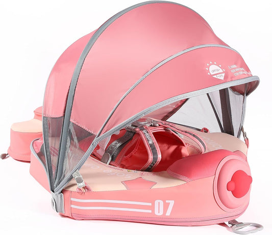 Mambobaby Add Tail No.07 Airplane Baby Float with Canopy Pink