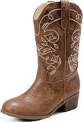 Cowgirl Boots for Girls Mid Calf Youth Girl Cowboy Western Boots who