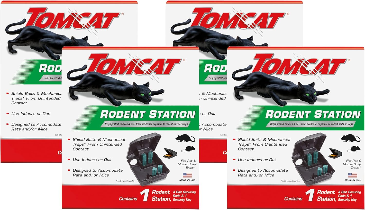 Tomcat Rodent Station for Effective Rodent Control Indoors Outdoors