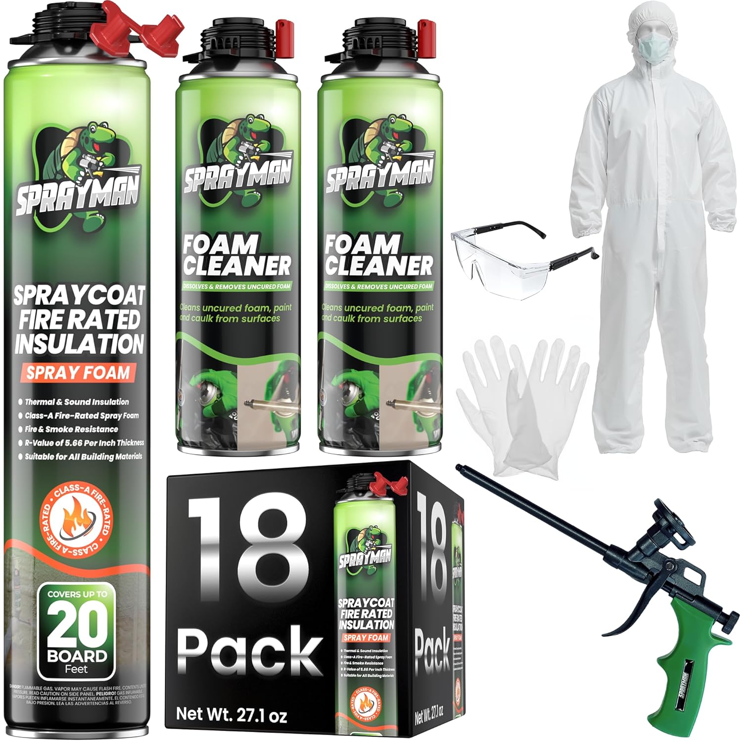 Spraycoat Fire Rated Spray Foam Insulation Kit for All Needs