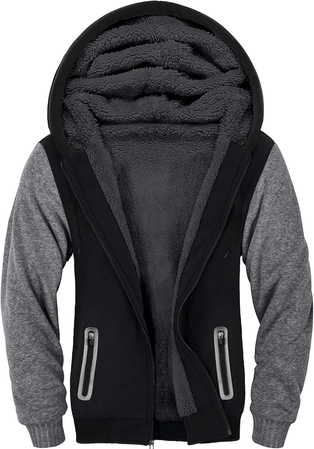 ZITY Men's Sherpa Lined Winter Hoodie