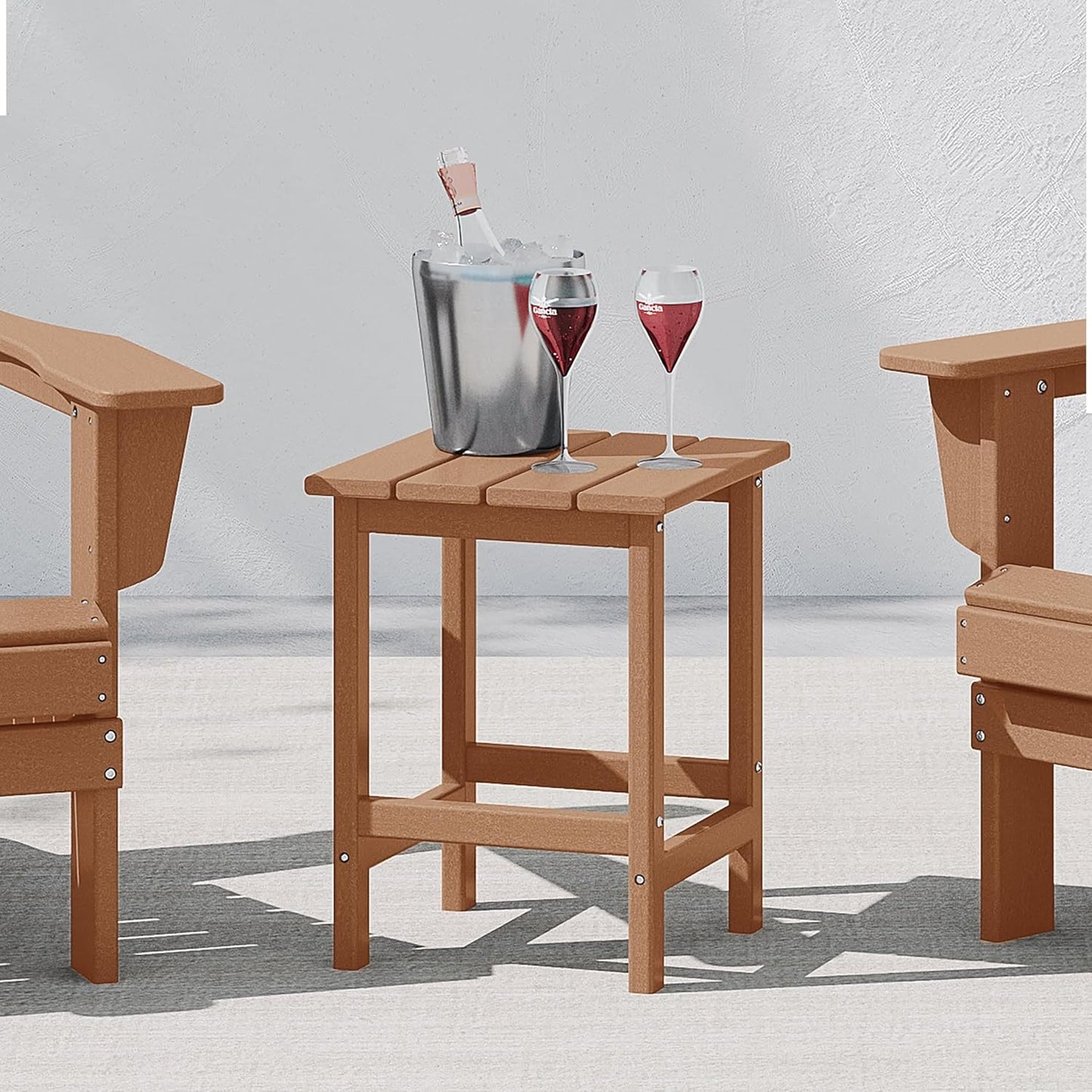 Malibu Square Outdoor Side Table for Adirondack Chair, Teak