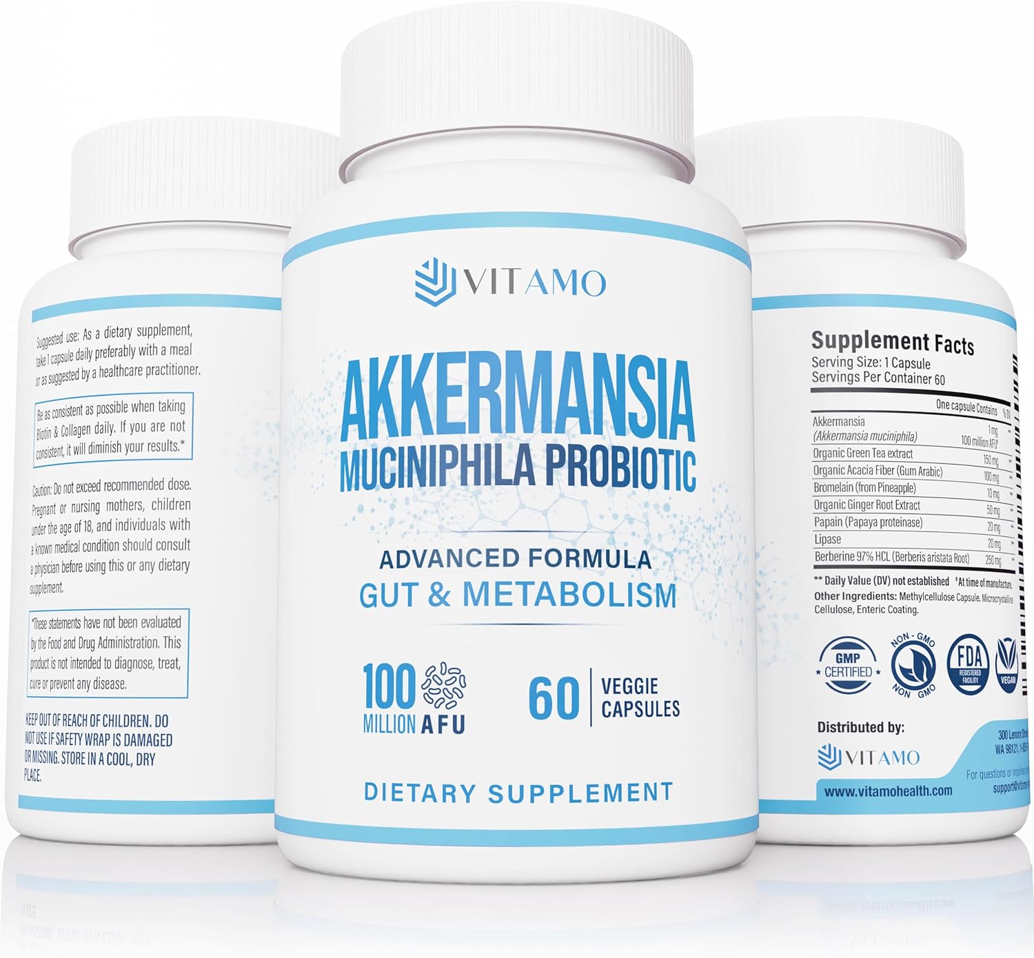 Akkermansia Probiotic 100 Million AFU for Metabolic Support