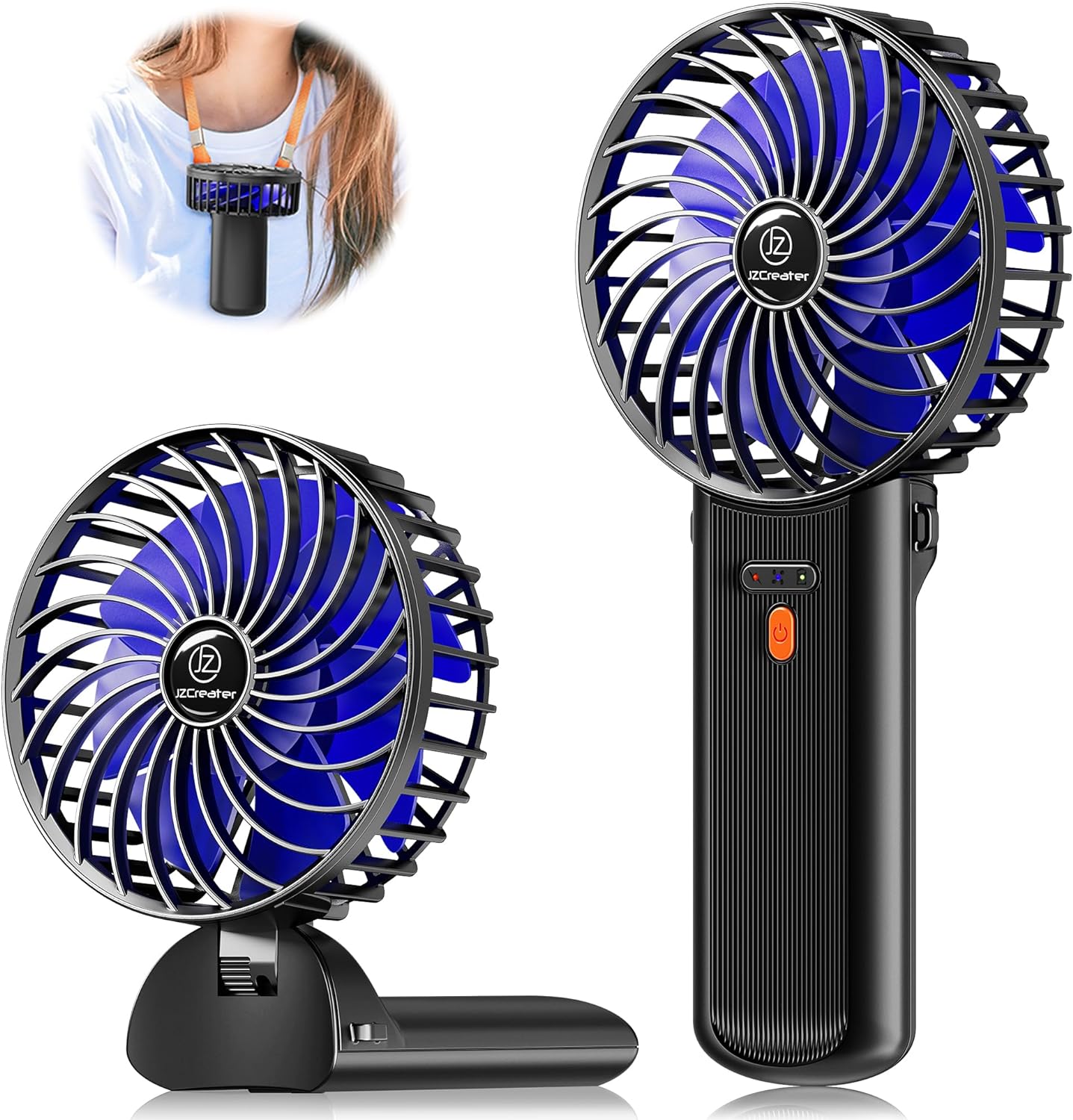 Portable Mini Handheld Fan: 15H Cooling, Quiet 4 Speed