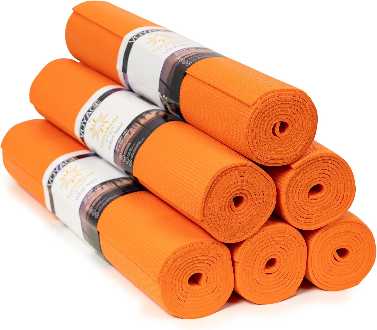 Sunshine Yoga Voyage Yoga Mat Set of 6, Non-Slip, Durable