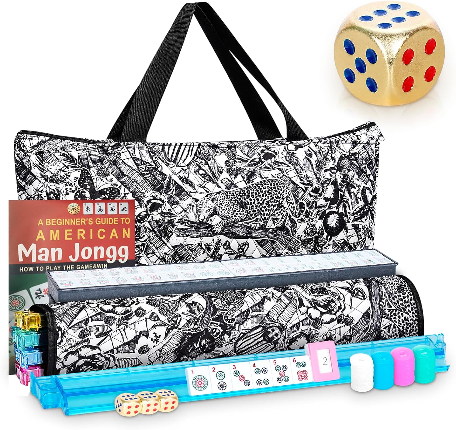 Premium American Mahjong Game Set with 166 Durable Tiles