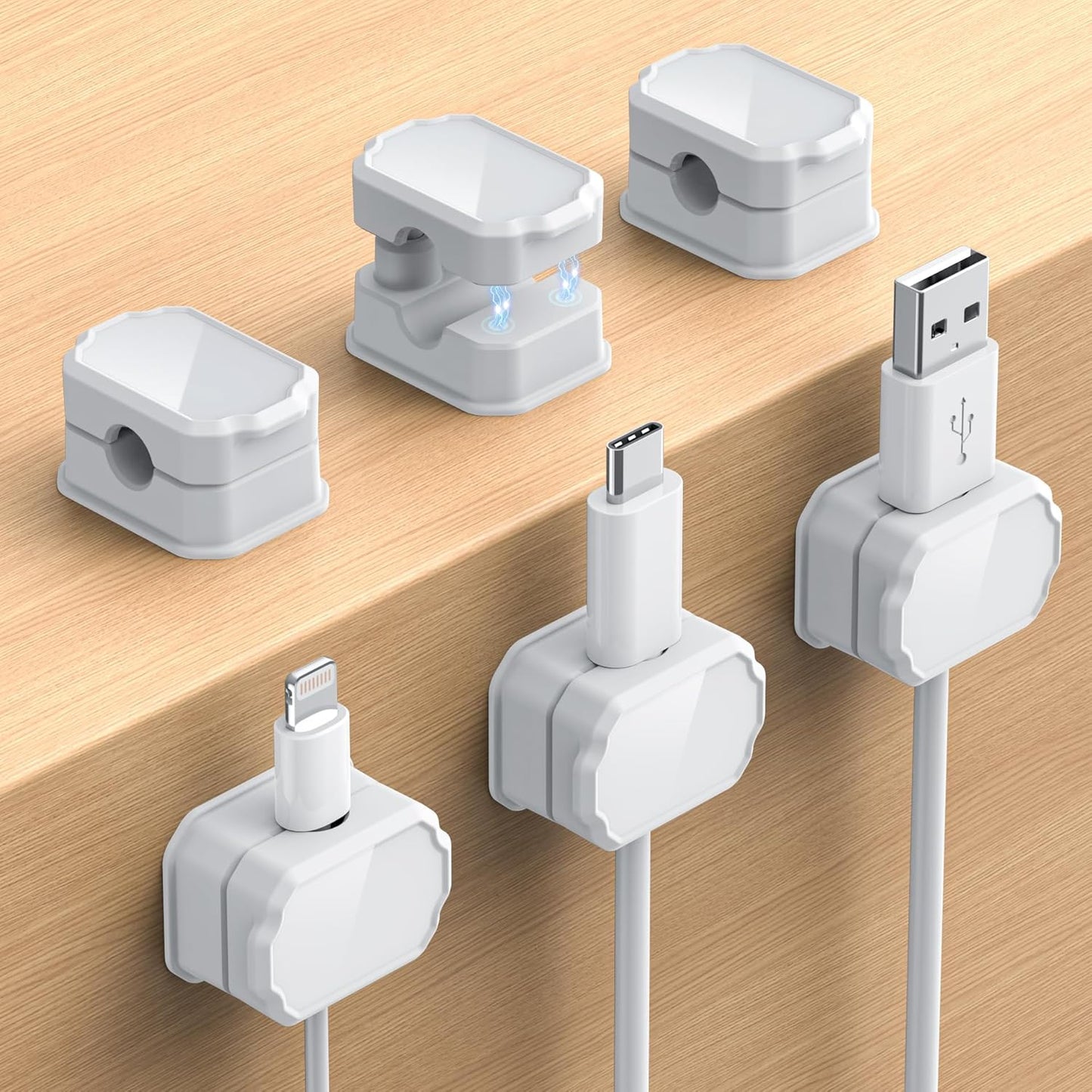 Effortless Cable Organizing - 6 Pack Cable Clips