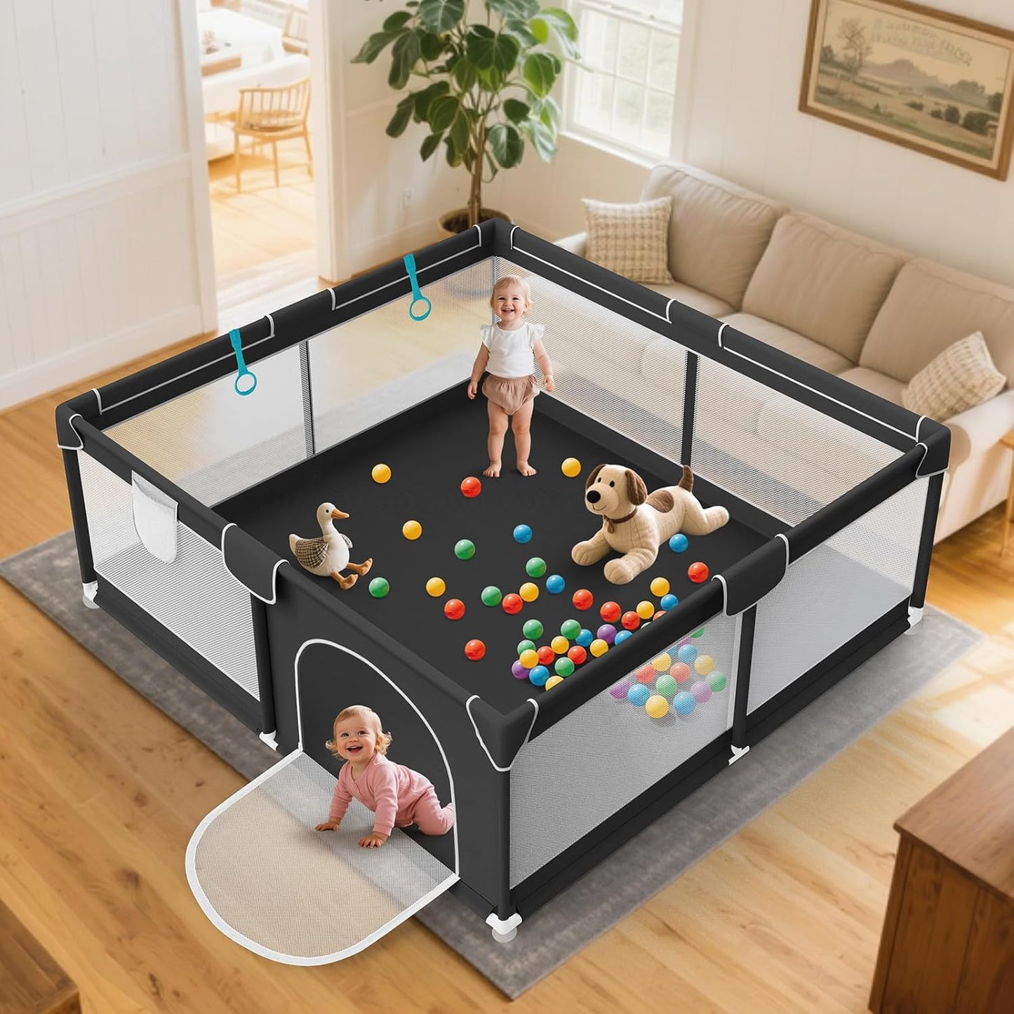 64x64 in Baby Playpen for Safe Indoor and Outdoor Play