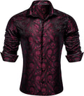 Mens Western Silk Paisley Button Down Shirt - Stylish Dress Shirt