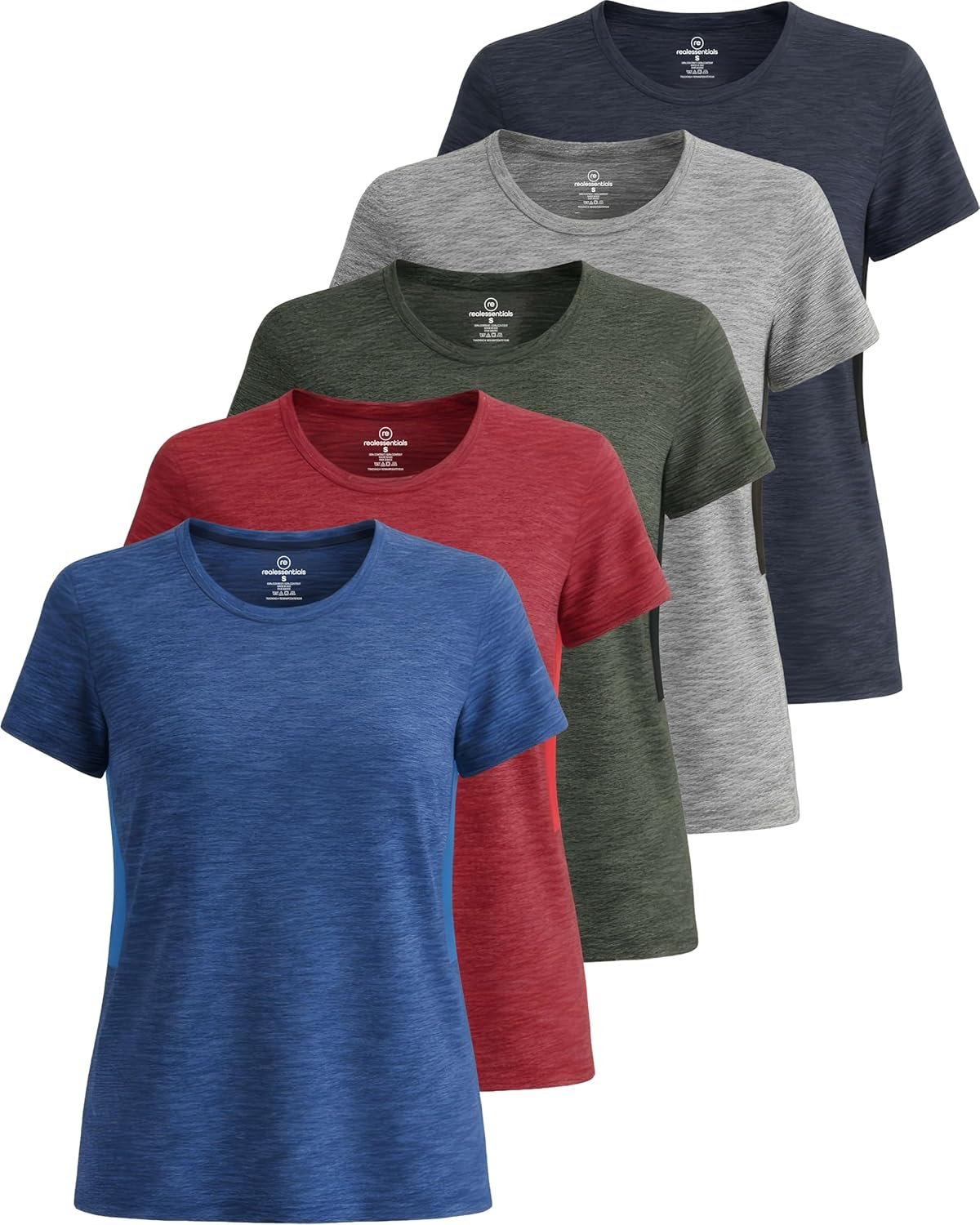Real Essentials Women's Short Sleeve T-Shirts for Activewear