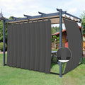 Outdoor Patio Curtains 110W x 96L Gray - Windproof Weatherproof Panels