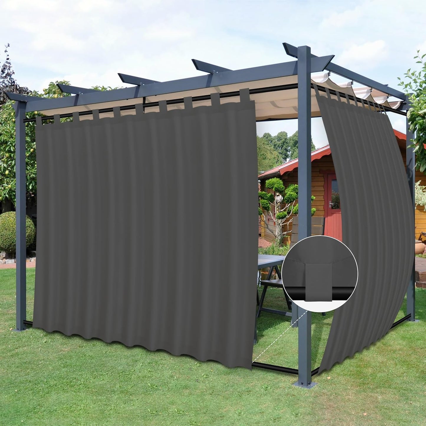 Easy-Going Outdoor Patio Curtains for Cabana and Pergola
