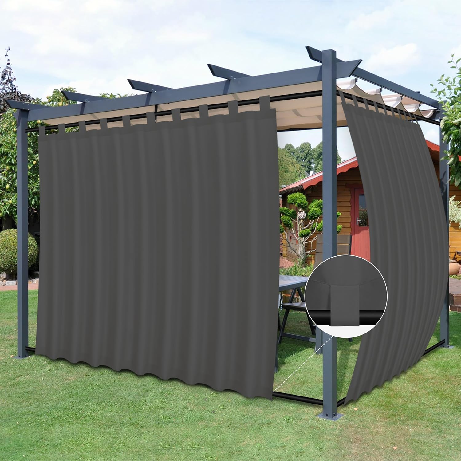 Easy-Going Outdoor Patio Curtains for Cabana and Pergola