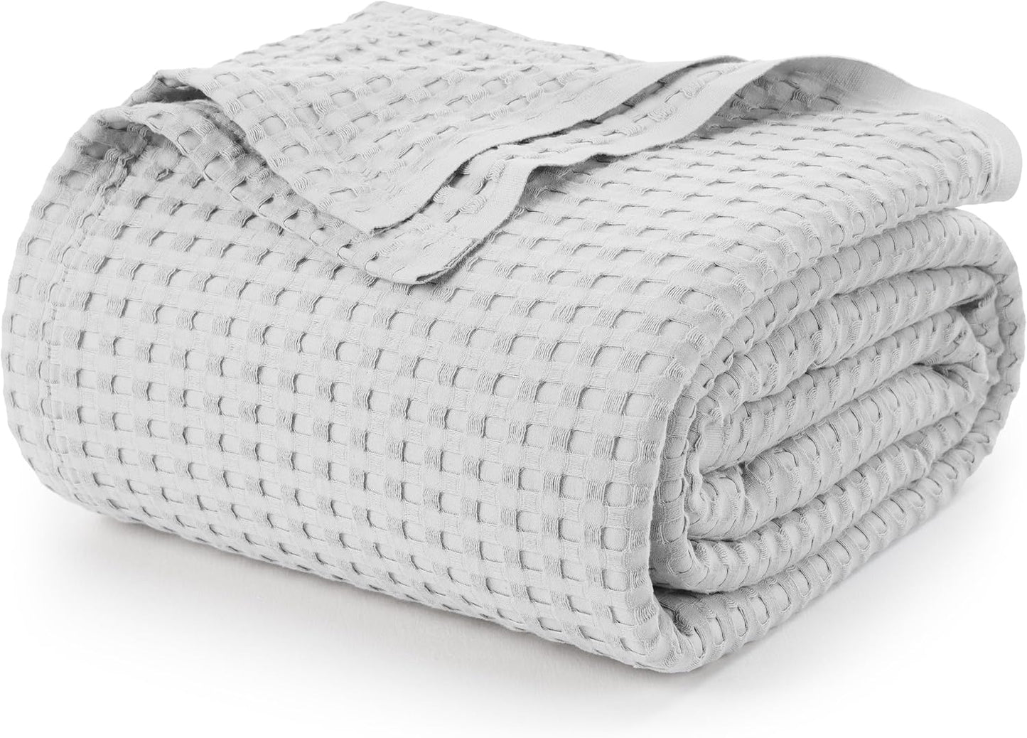 Utopia Bedding Silver Cotton Waffle Blanket for All Seasons