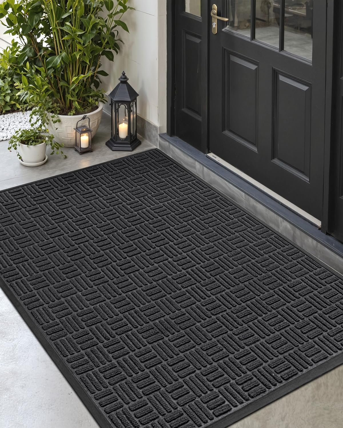 DEXI Front Door Mat Heavy Duty Non Slip Welcome Mats 2x4 ft