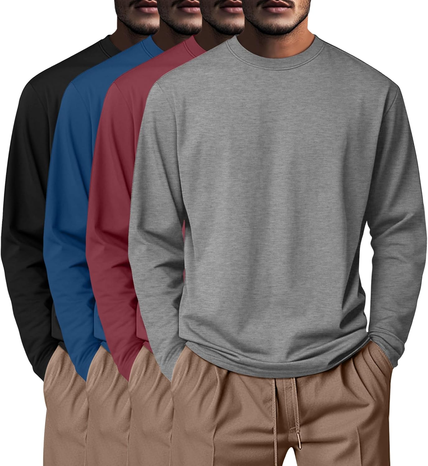 Neer 4 Pack Mens Big and Tall Shirts for Comfort and Style