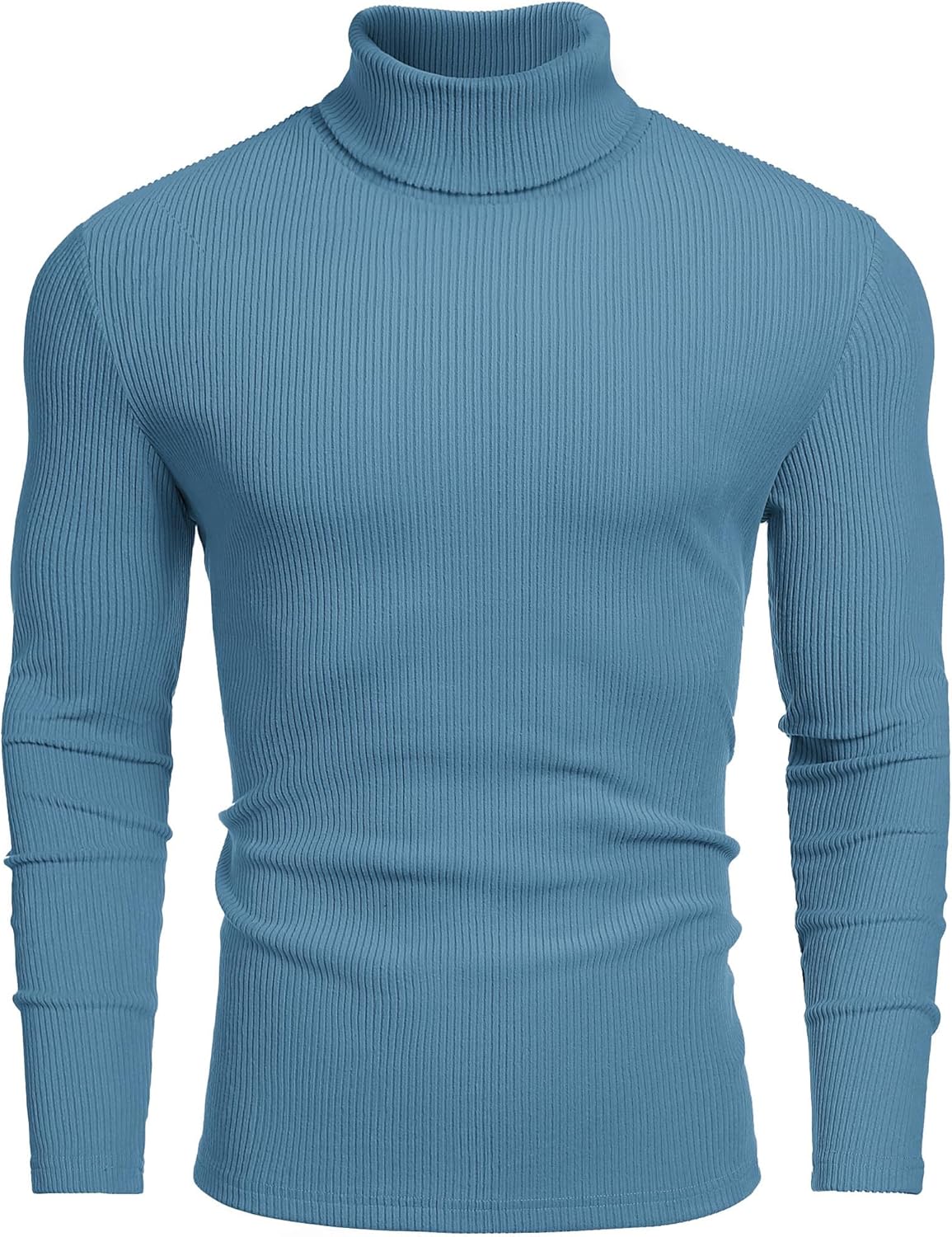 Men's Ribbed Turtleneck Sweater for Casual and Formal Wear