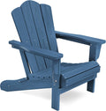 Folding Adirondack Chair - HDPE All-Weather Navy Patio Chair