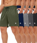 5 Pack Gym Shorts Men 5 Inch Quick Dry Mesh Shorts - Lightweight Men's