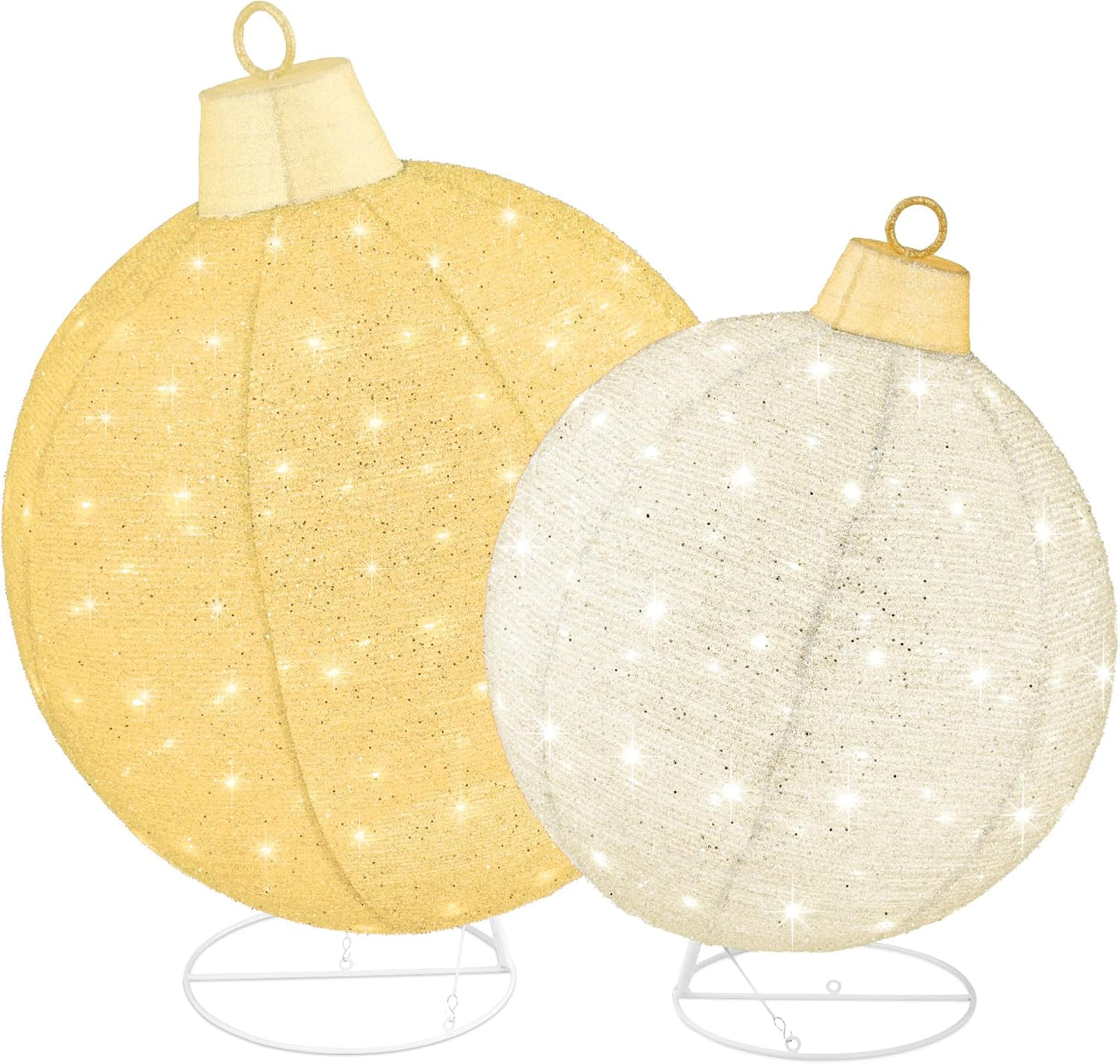 Lighted Pop-Up Outdoor Christmas Ornament Set with 180 LED Lights