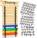 12 Belts Karate Belt Display Rack with Stickers - Bamboo Wall Holder