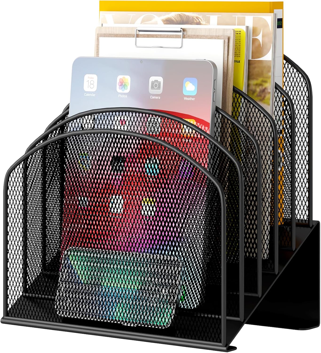 VETUZA Metal Mesh File Organizer - Efficient Vertical Storage