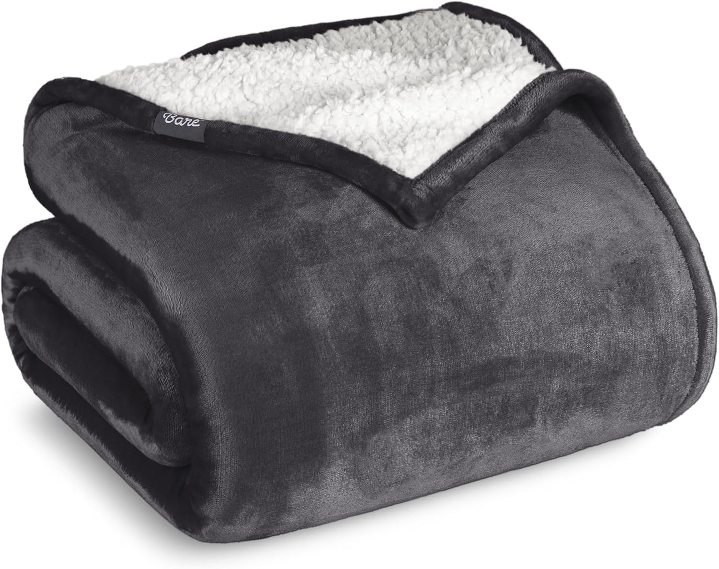 Bare Home Sherpa Fleece Blanket for Full and Queen Beds