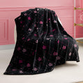 Juicy Couture Elegant Crown Diamond Ombre Plush Throw Blanket - Cozy