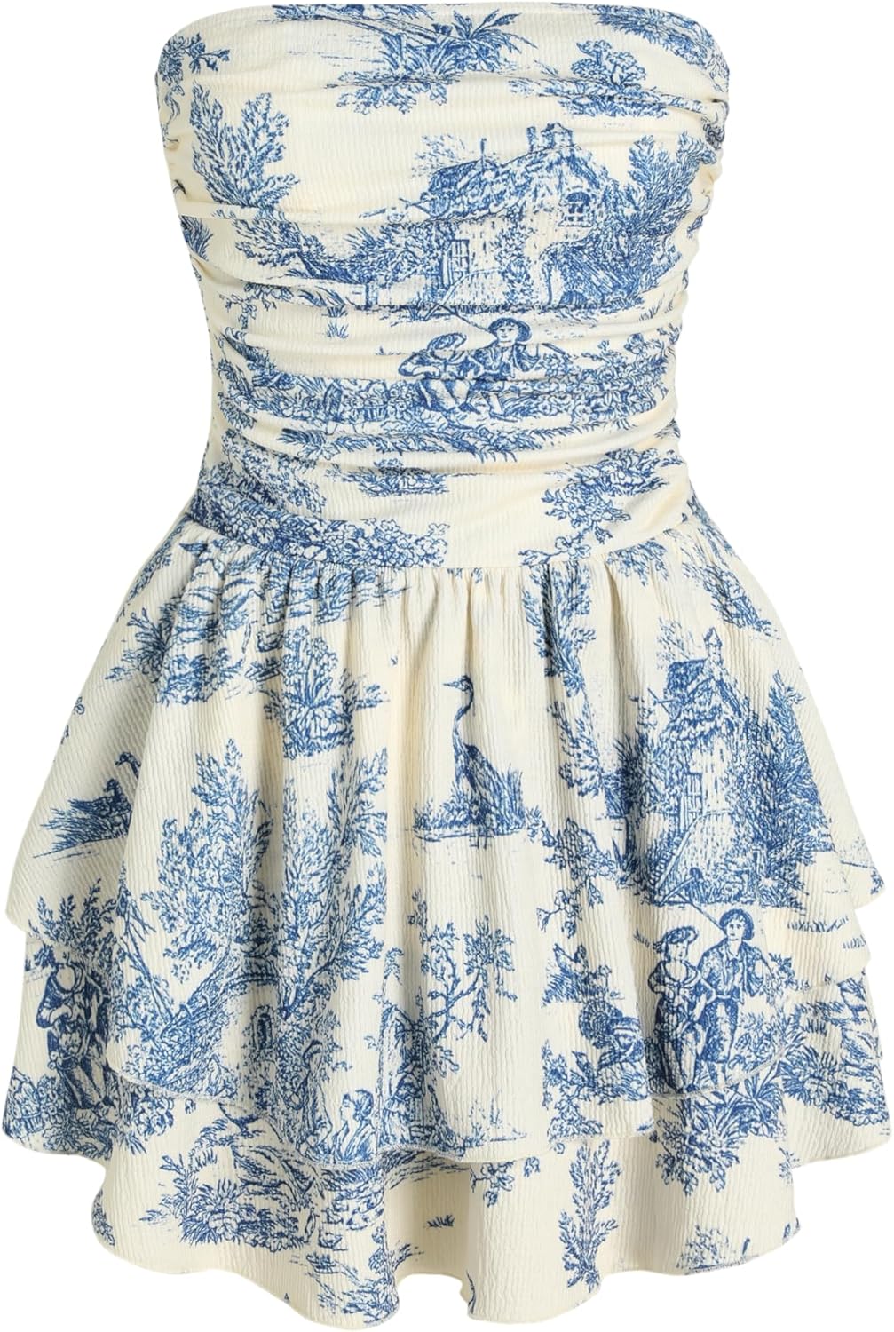 CIDER Women's Summer Cocktail Dress - Ruched Ruffle Mini Style