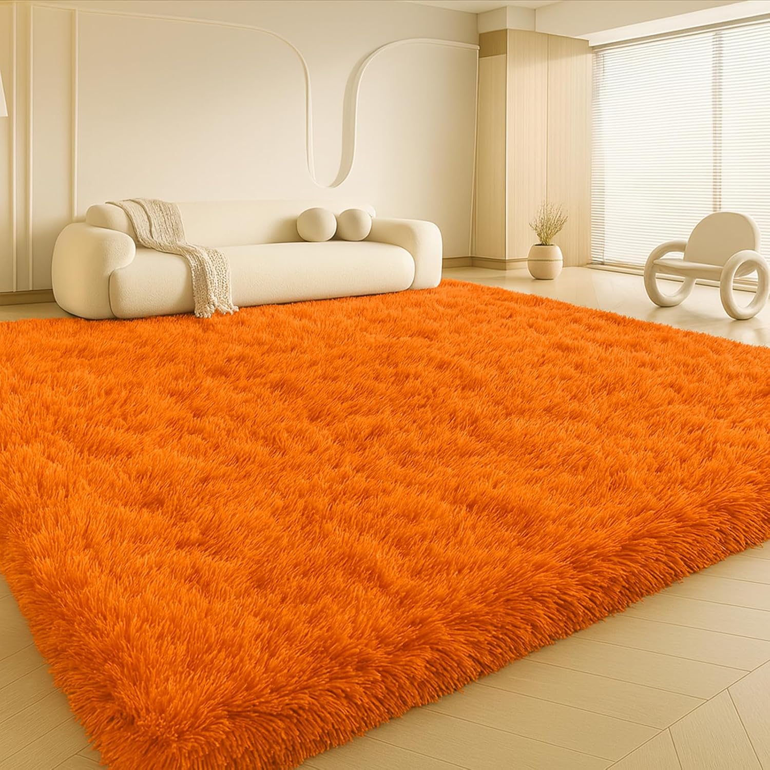 Large 9x12 Area Rug for Living Room, Soft Shag Rug for Kids